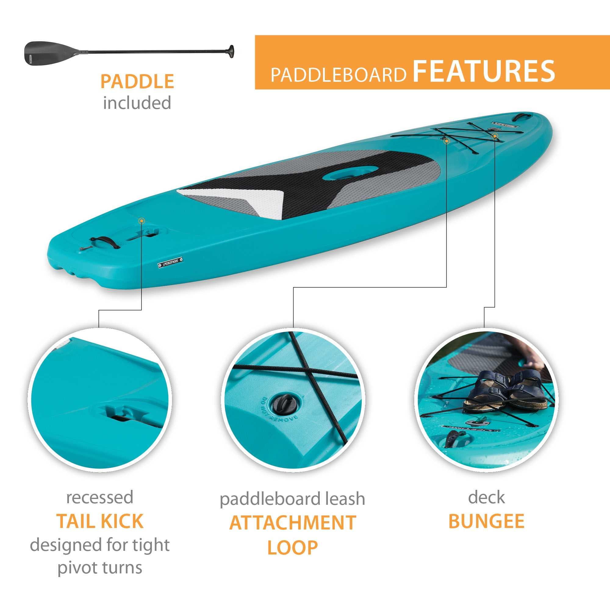 Lifetime Horizon 10 ft Stand-Up Paddle Board with Paddle, Teal (90715)
