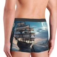 thumbnail image 3 of KLL Moonlit Sea Sailboat Men's Cotton Boxer Briefs Underwear-Medium, 3 of 8