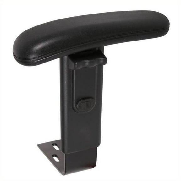 Pemberly Row Contemporary Plastic Adjustable Arm Kit in Black