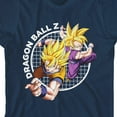 thumbnail image 2 of Dragonball Z Father and Son Attacking Grid Youth Navy Blue Short Sleeve Crew Neck Tee-XL, 2 of 4