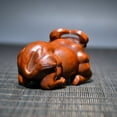 thumbnail image 4 of Antique Wooden Carved Bull Statue ox figurine craftwork toro desktop ornaments, 4 of 7