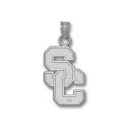 NCAA - USC Trojans 5/8'' Sterling Silver Athletic ''SC'' Pendant