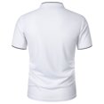 thumbnail image 4 of Men's Golf Short Sleeve Shirt Quick Dry High Performance Moisture Wicking Stand Collar Golf Polo Shirt, 4 of 5