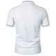 thumbnail image 4 of Playera Elvqul Caballero Blanco Manga Corta de Color Sólido Economicas Cuello Mao, 4 of 5