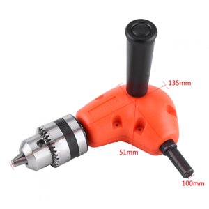 Dioche Extension de perceuse à angle droit, fixation de perle à angle droite en fer, pièces d'outils de puissance Pièces de foreuse pour DIY Outil DIY Fournitures