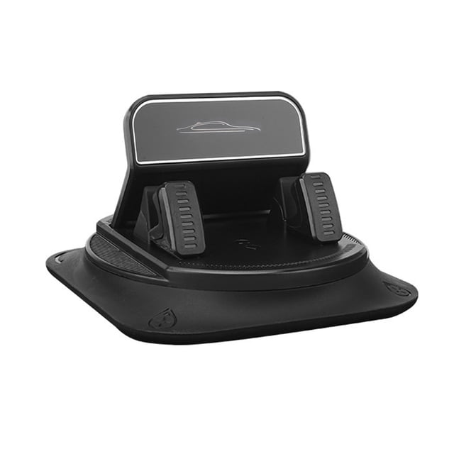 Hioecau Dashboard Car Phone Mount 360 Degrees Rotatable Phone Holder with Non-Slip Pad One-Hand Operation Parking ID Plate Holder for IPhone for Android