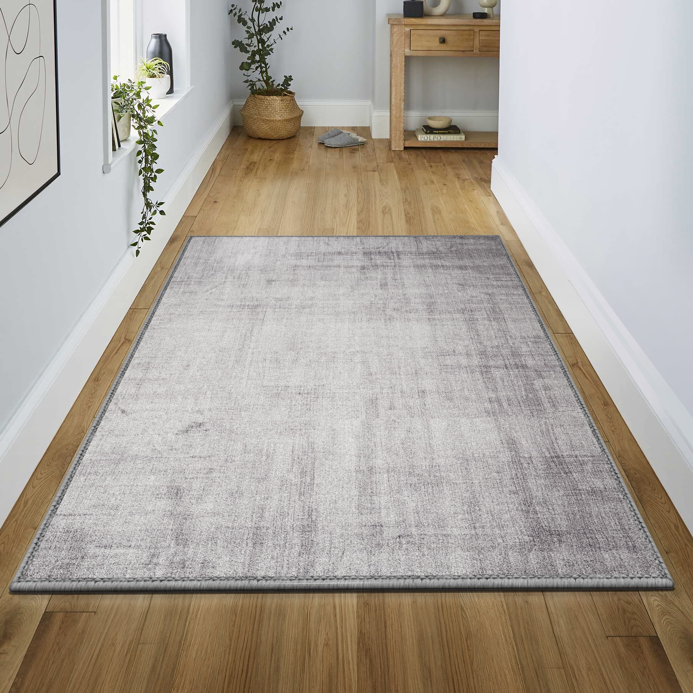 Sorbus 3x5 Washable Area Rug – Non-Slip Vintage Entryway Carpet with Rubber Backing