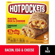 Hot Pockets Frozen Snacks, Applewood Bacon Egg and Cheese, 5 Sandwiches, 21.25 oz (Frozen)