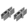 thumbnail image 4 of 2 Pcs Silver Bathroom Shower Glass Door Hinges Cabinet Hardware Clamp Hinge Set, 4 of 8