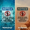 thumbnail image 5 of (2 Pack) Do Not Sit Stand Sign With Symbol OSHA Notice Sign 5 Inch X 3.5 Inch Vinyl Label Decal Sticker Weather Resistant, UV Protected for Workplace, Business, and Construction Site,, 5 of 7