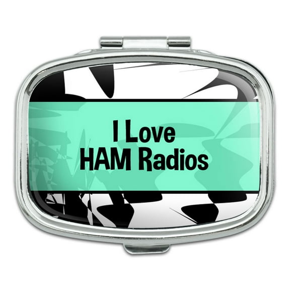 I Love Heart Sports Hobbies - HAM Radios - Rectangle Pill Box