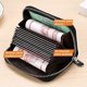 thumbnail image 1 of Portatarjetas Portatarjetas de órgano con cepillo antirrobo, Portatarjetas de cuero con cremallera y ranura para múltiples tarjetas, Bolsa de identificación multifunción, Cartera (1 pieza, Negro) ShuxiuWang 8390612243523, 1 of 1
