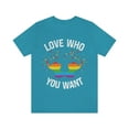 thumbnail image 2 of Love Who You Want Gay Pride LGBTQ+ Elephant Rainbow Hearts S-3XL, 2 of 8