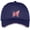 Blue Crush, variant on Adult Patriotic Butterfly Patch Americana Style Adjustable Cotton Twill Hat Cap - Blue Crush