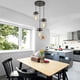 thumbnail image 5 of Lámpara Colgante de Cocina foucasal con 3 Luces, Negro, Ajustable, Estilo Rústico para Isla de Cocina, Comedor, Dormitorio y Sala, 5 of 8