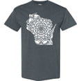 thumbnail image 3 of Inktastic Wisconsin Silhouette Mandala T-Shirt, 3 of 5