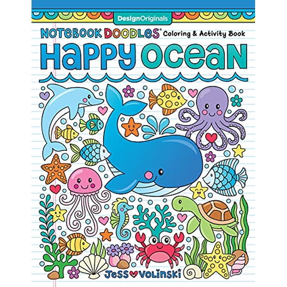 Pre-Owned Notebook Doodles Happy Ocean: Coloring & Activity Book (Paperback) 1497205433 9781497205437