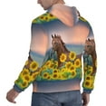 thumbnail image 6 of Wukai Horse Sunflowers Print Men Hoodies Fleece Sweatshirts Long Sleeve Sweaters Pullover Fall Outfits Winter Clothes-3X-Large, 6 of 7