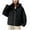 Black, variant on Down Jacket Women Puffy Oversized Zip Up Detachable Hooded Quilted Jackets with Pockets Y2K Fashion Long Sleeve Loose Padded Coats 2025 Winter Thick Outerwear Coat