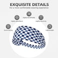 thumbnail image 3 of Blue and White Plaid Headbands for Women Men, Workout Elastic Sweat Band for Yoga Running Cycling Gym Exercise Non Slip Head Bands for Women's Hair, 3 of 5