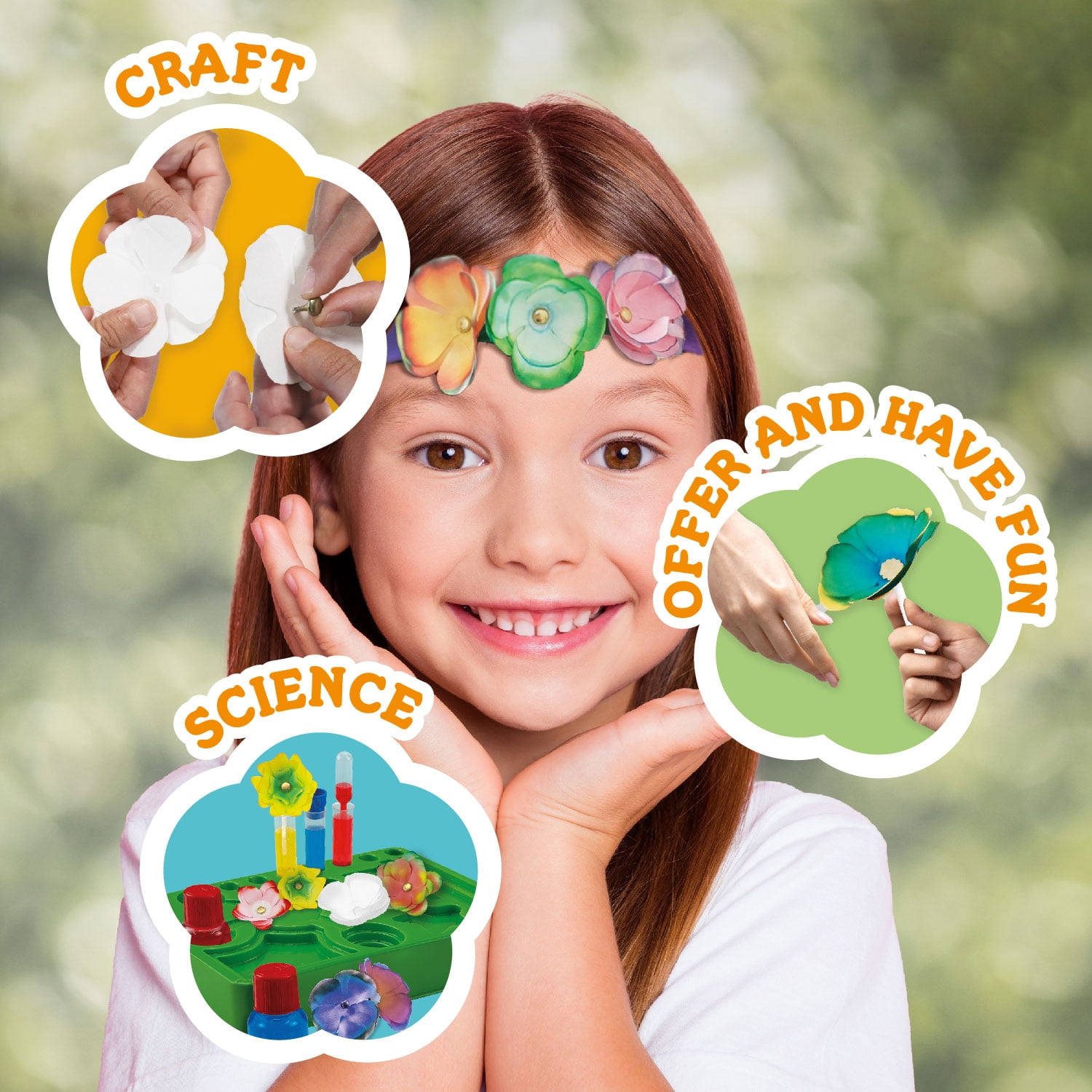Science4you Paper Flower Making Kit for Kids Age 6+ – Make Your own 16 Paper Flowers Craft kit for Kids, Creative Toy Combining Arts and Crafts + Science Kit, Gift for Girls & Boys Age 6 7 8 9+