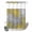 AbstractZF0689, variant on No Hook Shower Curtain with Built-in Rings - Green Abstract Marble Texture Washable Waterproof Fabric Bathroom Curtains for Hotel,Rentals, Stall 36 X 78 Inch , Gold Lines Cracks
