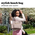 thumbnail image 3 of Fit & Fresh Beechwood Lunch Bag for Women, Women's Large Reusable Lunch Tote, Includes XL Slim Ice, Feline Fine Mocha, Ideal Use for Workday Meals and Travel, 3 of 10