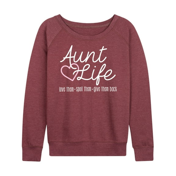 Instant Message - Aunt Life - Women's Lightweight French Terry Long Sleeve Shirt