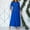 Blue, variant on Elegant Women's Casual Dress Plus Size Lace Two Piece Outfit for Evening Party or