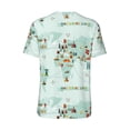 thumbnail image 3 of Haiem Hip Hop Hipster Baseball Jersey Button Down Shirts Sports Uniforms Men Women Jersey(World Travel Map,4X-Large), 3 of 9