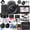 Black with starter kit 2, variant on Sony ZV-E10 Mirrorless Camera w/ 16-50mm Lens (Silver) + 64GB Memory, Filters, Macro Close-Ups, Case & Software (International Version)