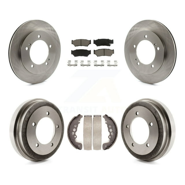 CMX Front Rear Disc Brake Rotors Ceramic Pads and Drum Kit for Car 2000-2004 Chevrolet Tracker Suzuki Vitara K8C-102405