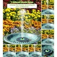 thumbnail image 4 of Solar Fountain 3.5W Bird Bath Fountains with Tender Green Flower 2024 Upgraded 100% Glass Panel, Solar Fountain Pump with 7 Nozzles, Solar Water Fountain for Hummingbirds, Garden, Pond (Black), 4 of 6