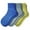 Blue/Yellow/Marine Blue, variant on Sierra Socks Women's Loose Fittings Combed Cotton Ankle Socks, Seamless Turn Cuff Socks for Women & Girls, 100% Cotton Socks, Great for Diabetics, 3 Pair Pack