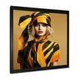 thumbnail image 2 of Designart "Glamour Fashion Photography in Yellow and Black" Fashion Framed Wall Art Decor - Glam Yellow Fashion Illustration Hallway Framed Wall Art Decor, 2 of 6