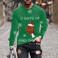 thumbnail image 1 of 2023 Automne Nouveaux Chandails à Manches Longues pour Hommes Imprimés Numériques Impression de Noël Coupe Ample Col Rond Chandail 3d Manches Longues, 1 of 5