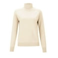thumbnail image 4 of Shadoumai Crossover Turtleneck, Women'S High Stretch Turtle Neck Long Sleeve Bottoming Pullover Tops, 4 of 5