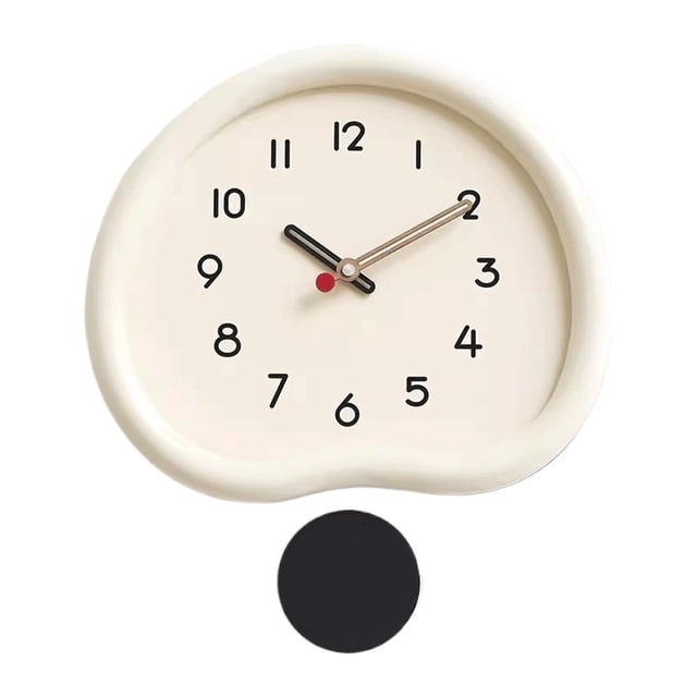 Non Drilling Living Room Wall Clock Swing Creative Clock Face Simple Clock, Suitable for Living Room, Study, Bedroom, Office