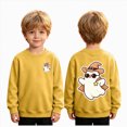 thumbnail image 2 of Tween Boys Halloween Shirt for 11t 12t Kids Halloween Cool Ghost Long T-Shirt Crewneck Graphic Top Toddler to Youth Boys Clothes Size 11-12 Years, 2 of 9