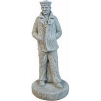 Solid Rock Stoneworks Concrete Sailor Statue - 24" Tall (Marble Tone)