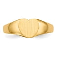thumbnail image 3 of Auriga Fine Jewelry 14K Yellow Gold 6.5x8.0 mm Closed Back Heart Signet Ring Size 5for Women, 3 of 6