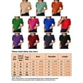 thumbnail image 3 of Fangasis Ladies Summer Tops Ruffle T-shirt Short Sleeve T Shirt Women Solid Color Pullover Loose Holiday Tunic Blouse Black L, 3 of 3