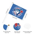 thumbnail image 4 of Drapeau de Mode Toronto Baseball Double Face à Main 5,5x8,2 Po, Polyester avec Mât en Plastique Mcp757, 4 of 7