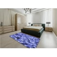 thumbnail image 5 of Ahgly Company Machine Washable Indoor Square Transitional Sky Blue Area Rugs, 7' Square, 5 of 7