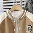 thumbnail image 5 of UAYOTSE Childrens Baseball Jackets for Boys and Girls Casual Sports Jackets for Boys and Girls(P107-Khaki,2-3 Years), 5 of 8