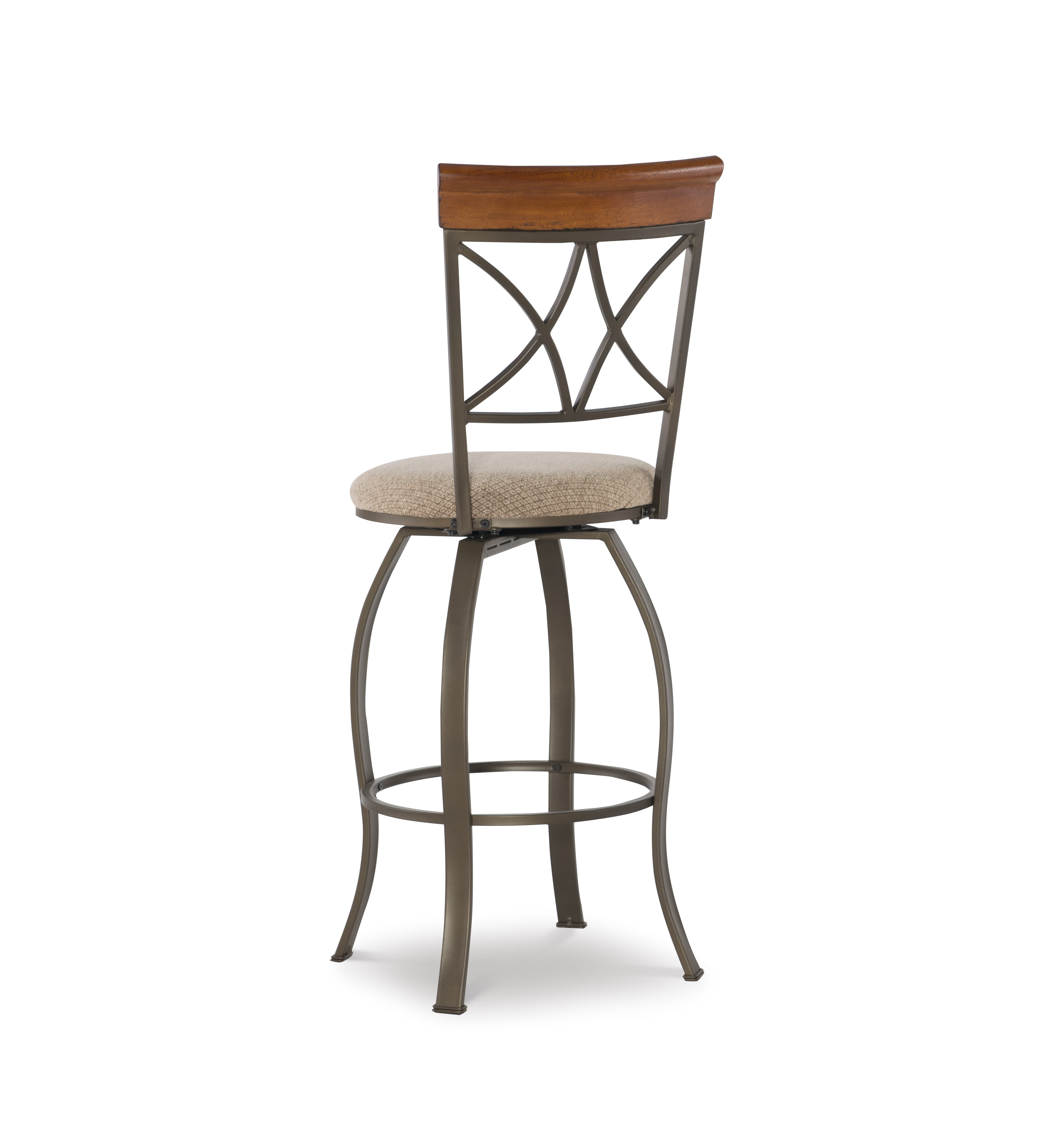 Powell Roselyn Bar Stool with Swivel, Taupe and Beige