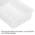 thumbnail image 3 of Unique Bargains 12'x8'x3' Plastic Lab Tray Rectangle Utility Stackable Box Crafts Organizer White, 3 of 5