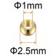 thumbnail image 2 of Cuentas 2,5mm Unique Bargains Inoxidable Acero 1mm Agujero Diámetro Dorado Tono 10uds, 2 of 6
