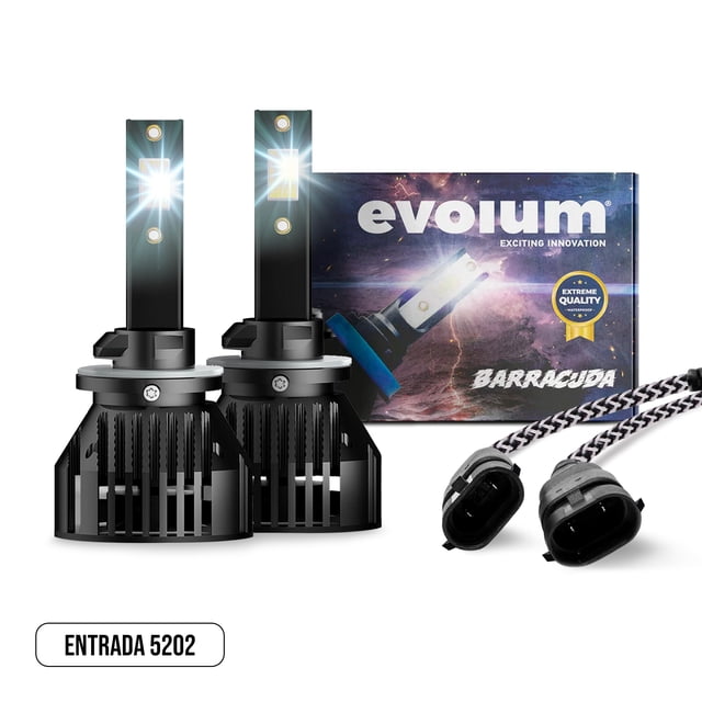 Luces Led para Auto - EVOLUM - Modelo Barracuda 11,000 lúmenes - Resistencia al Agua - Haz de luz Perfecto (5202)