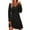 Black, variant on Elegant Women's Sparkling Sequin V-Neck Long Sleeve Casual Party Dress XL Yellow